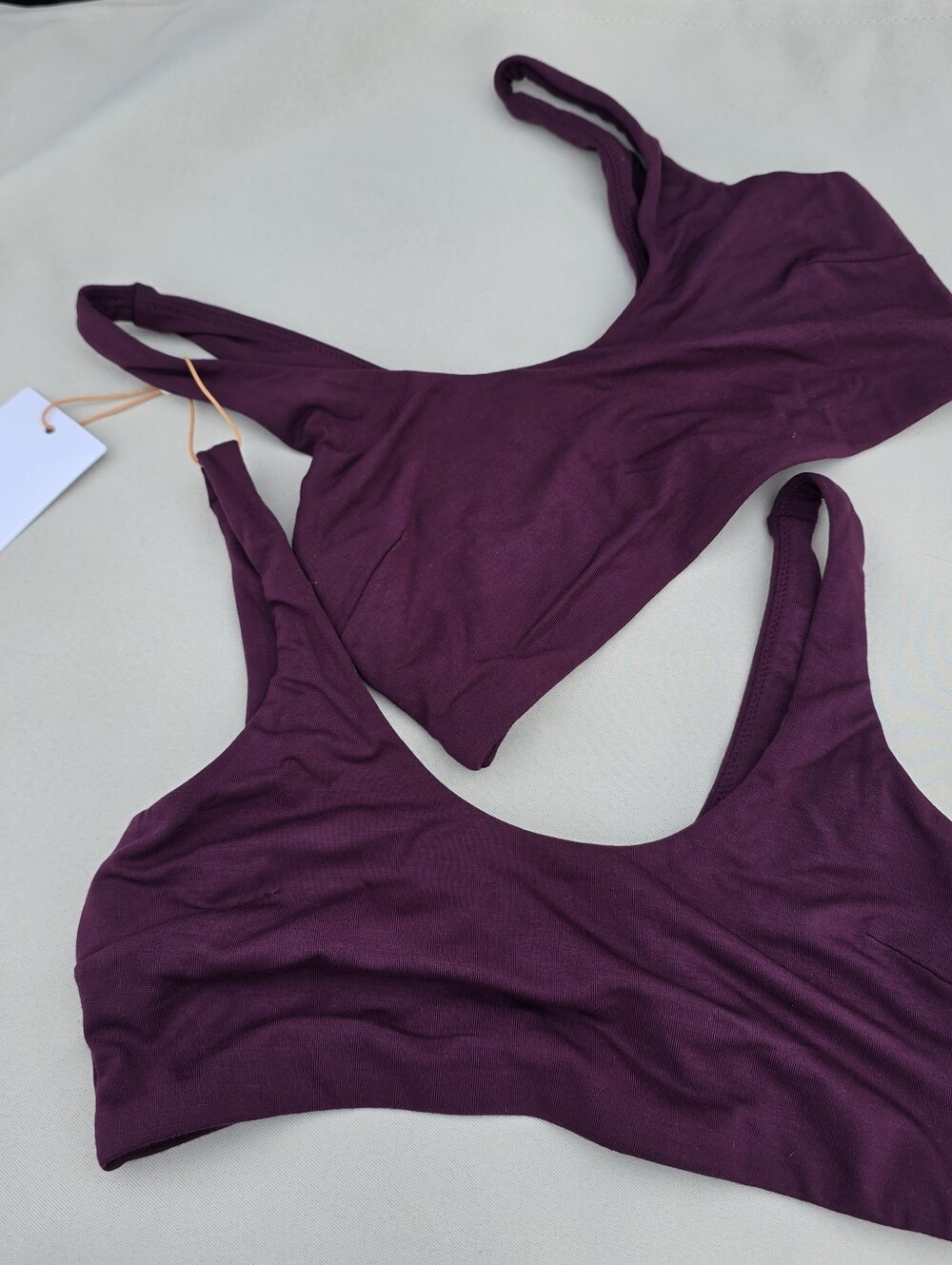 Quince Womens Size Small 2 Pack Maternity Postpartum Micromodal Wine Dark Purple